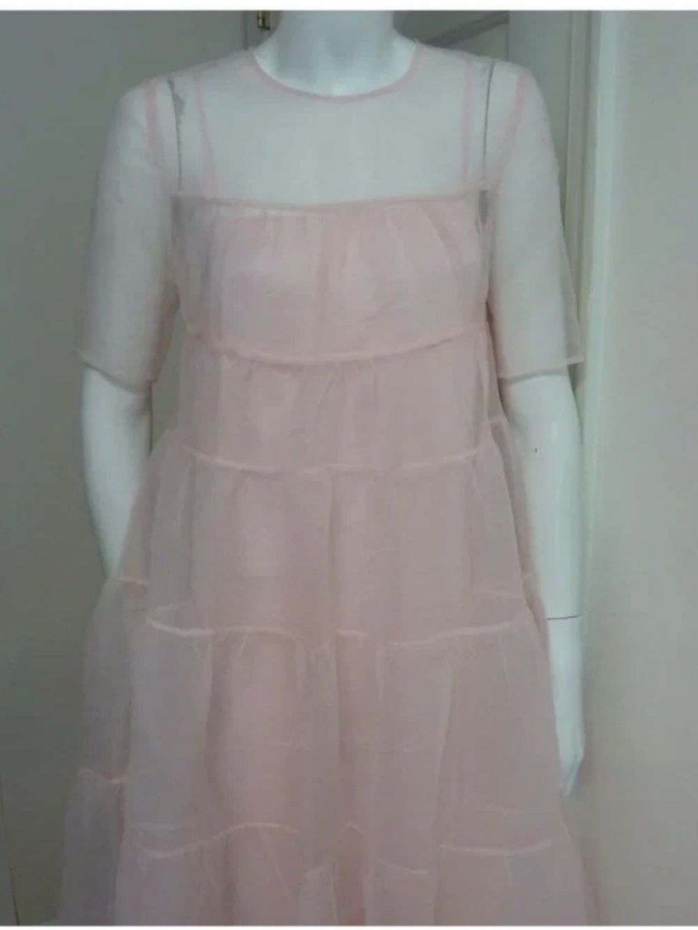 Staud Hyacinth Short-Sleeve Tiered Organza Maxi Dress - Picture 6 of 10